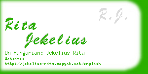 rita jekelius business card